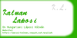 kalman laposi business card